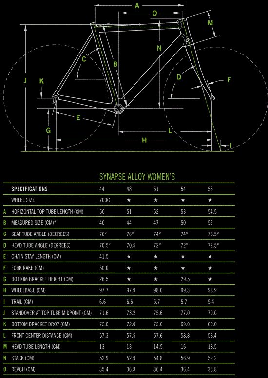 2013 Cannondale Synapse Womens 5 105