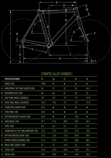 2013 Cannondale Synapse Womens 8 2300